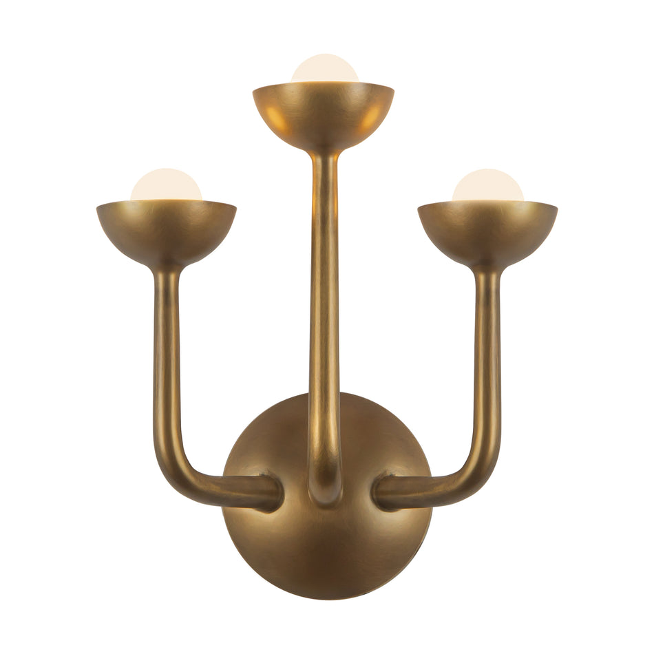 Spade 11-in Brass dimmable LED Bathroom Vanity Light