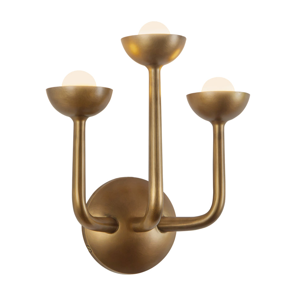 Spade 11-in Brass dimmable LED Bathroom Vanity Light