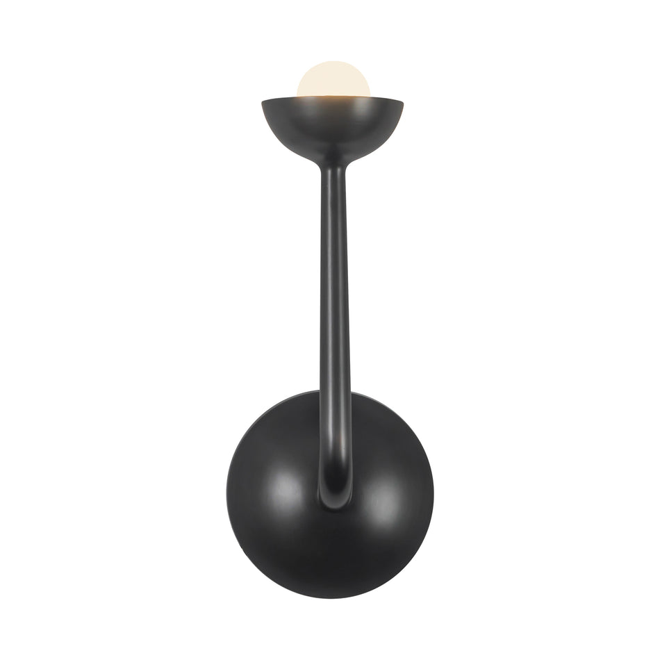 Spade 5-in Black dimmable LED Bathroom Vanity Light
