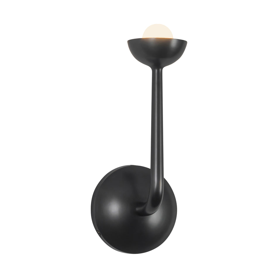 Spade 5-in Black dimmable LED Bathroom Vanity Light