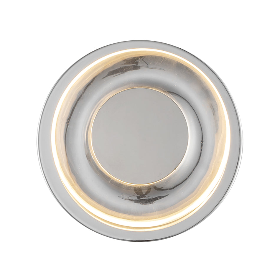 Stephord 4-in Chrome/Clear Glass LED Wall Sconce by KUZCO