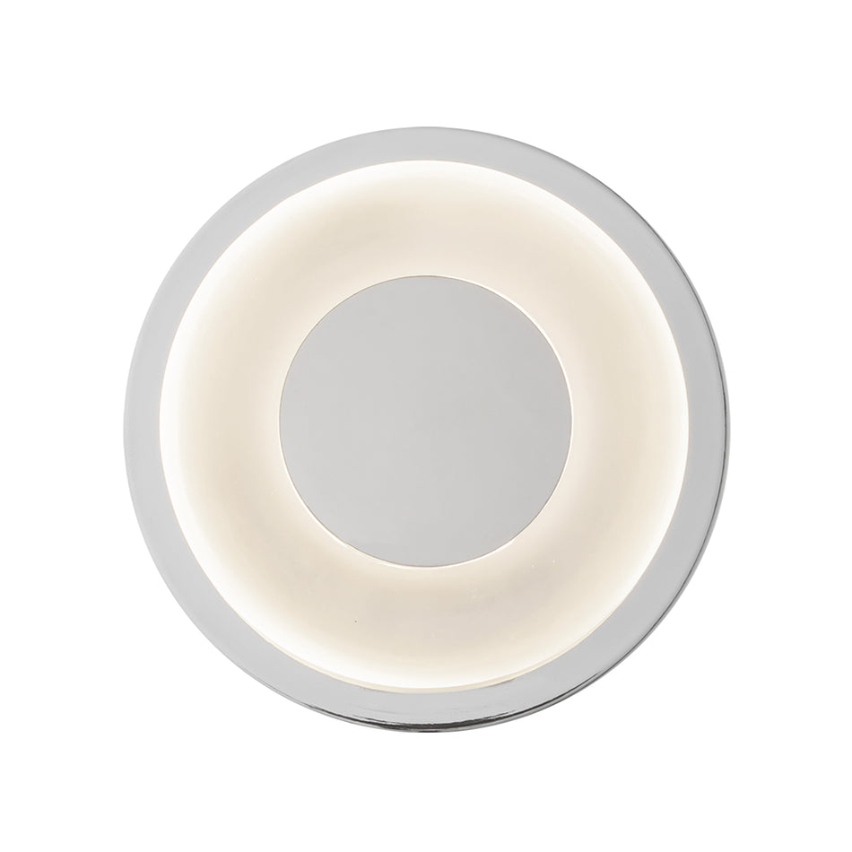 Stephord 4-in Chrome/Frosted Glass LED Wall Sconce by KUZCO