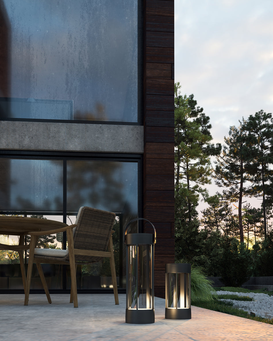 Suara 14-in Black LED Exterior Portable Lamp by KUZCO