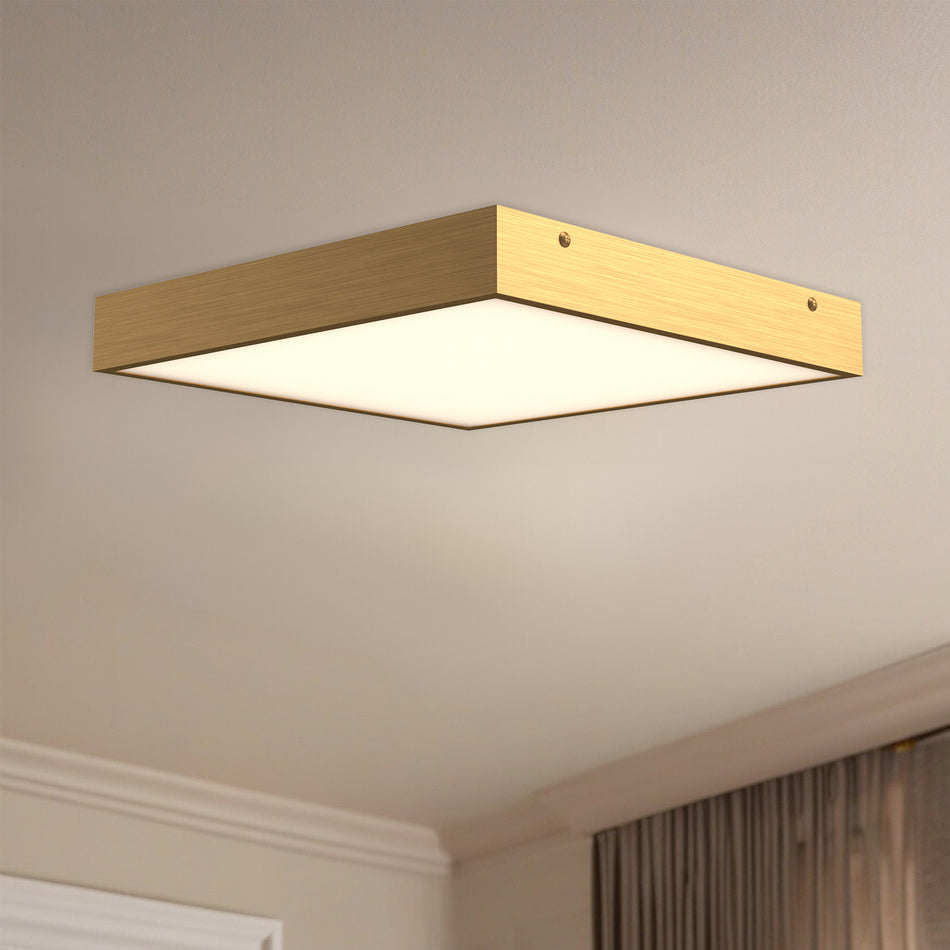Sydney 11-in Aged Gold LED Flush Mount by ALORA MOOD