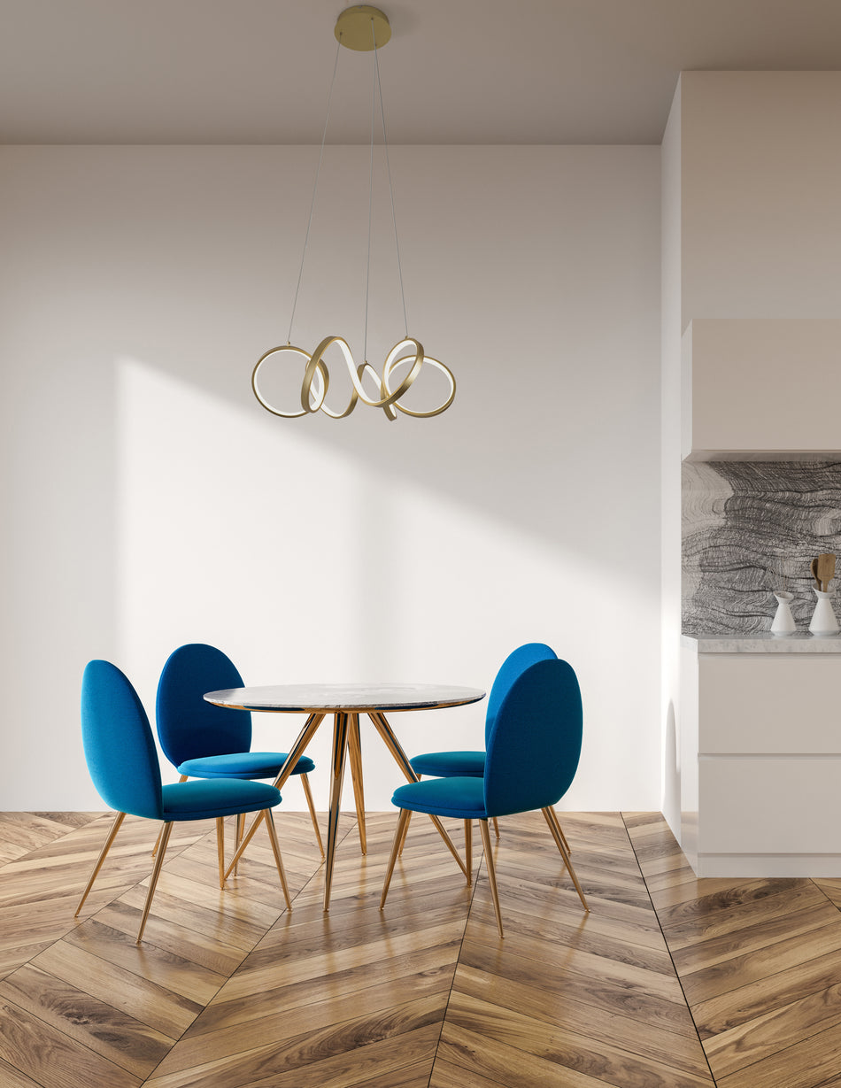 Synergy 24-in Antique Brass LED Chandeliers by KUZCO