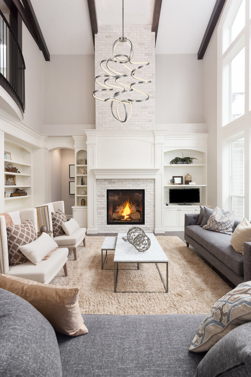 Synergy 41-in Antique Silver LED Chandeliers by KUZCO