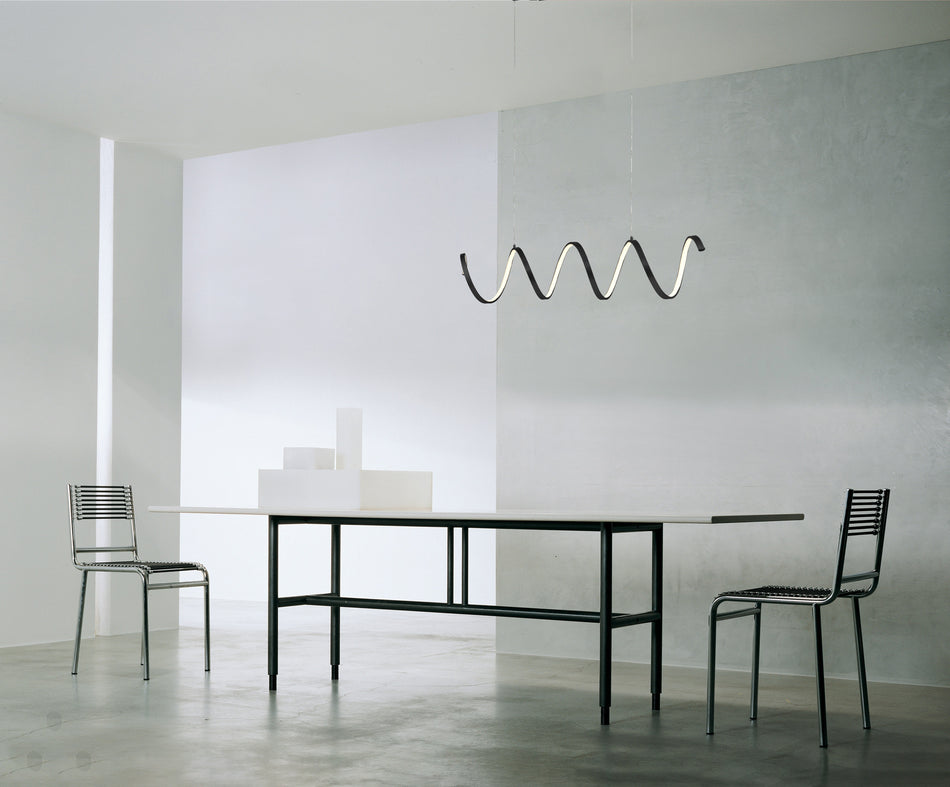 Synergy 42-in Black LED Linear Pendant by KUZCO
