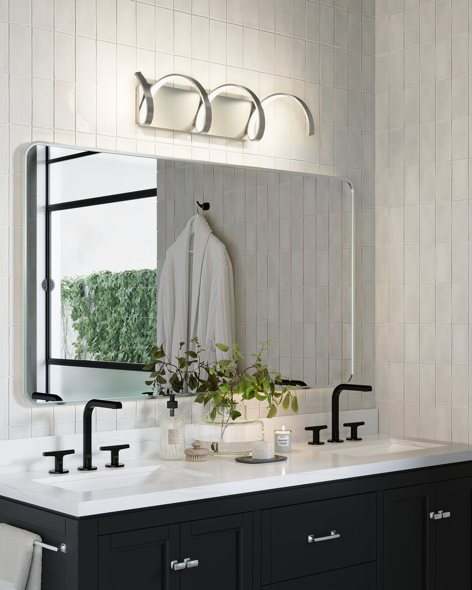 Synergy 30-in Antique Silver LED Wall Sconce by KUZCO