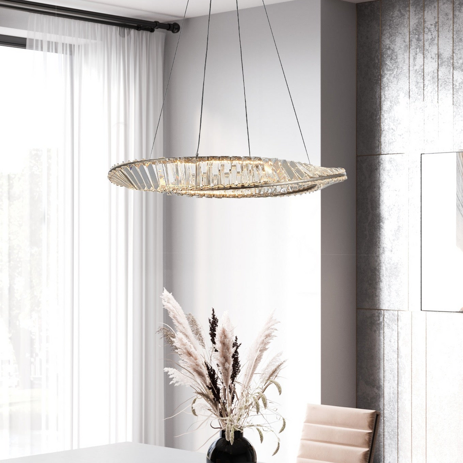 Stella 25W LED Pendant in Satin Nickel