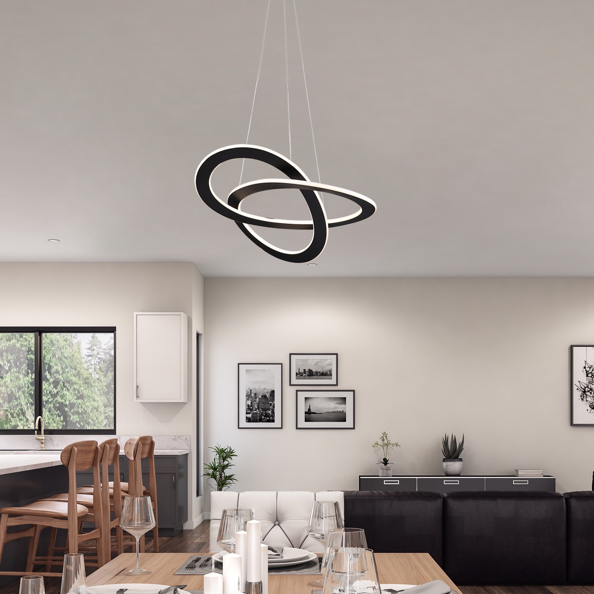 Wave Small 30W LED Chandelier