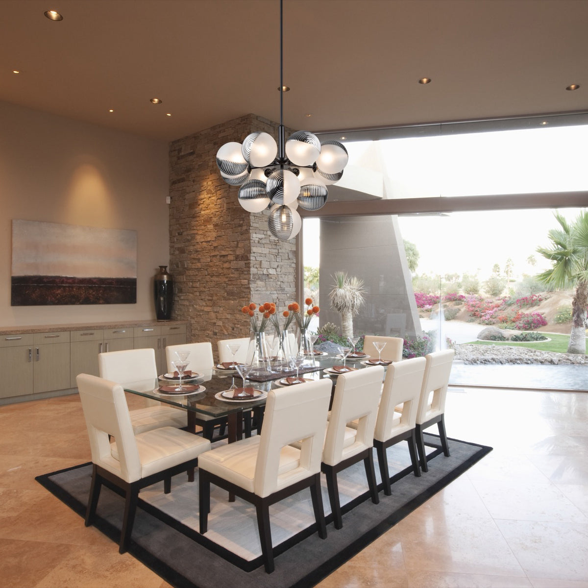 Bolla Collection 13-Light Chandelier Black