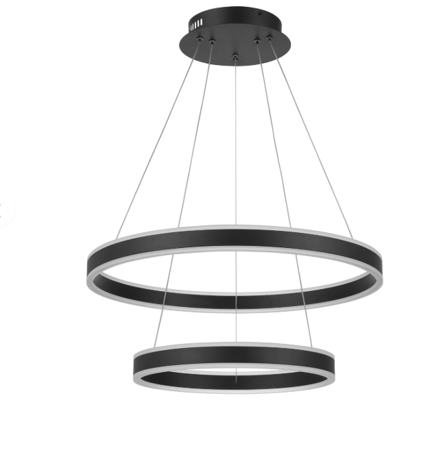 Cadence Single Light 23-1/2" Wide 2 Tier LED Ring Chandelier