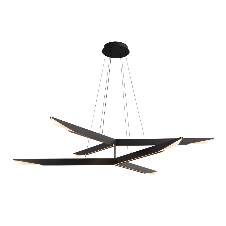Tachi 42-in Urban Bronze LED Chandelier