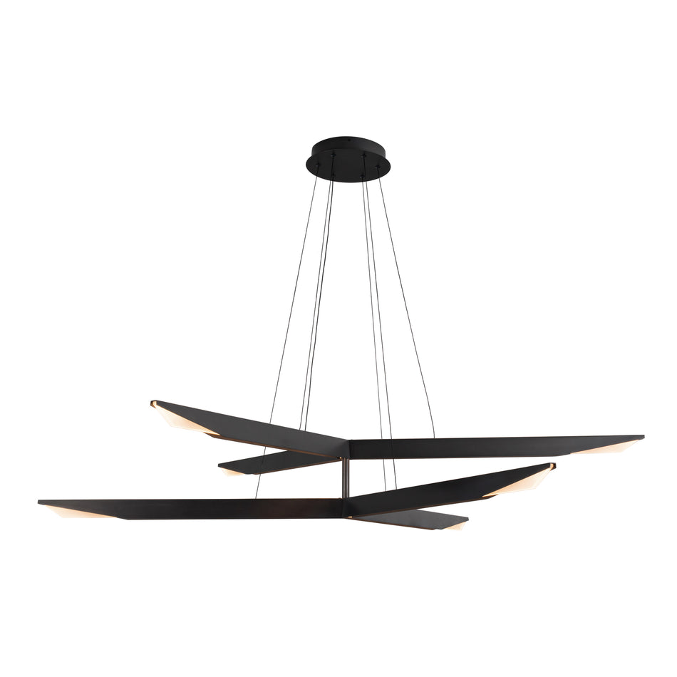 Tachi 42-in Urban Bronze LED Chandelier by KUZCO