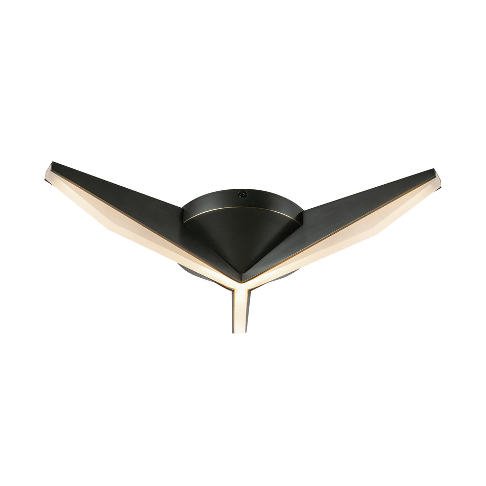 Tachi 15-in Urban Bronze LED Flush Mount by KUZCO