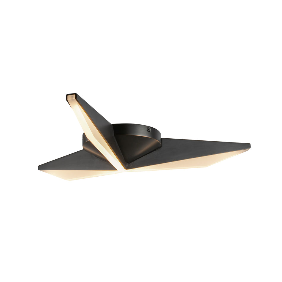 Tachi 18-in Urban Bronze LED Flush Mount by KUZCO