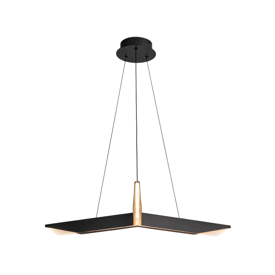 Tachi 31-in Urban Bronze LED Pendant by KUZCO