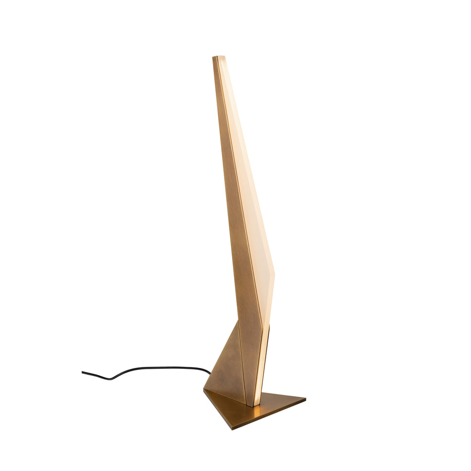 Tachi 6-in Vintage Brass LED Table Lamp by KUZCO