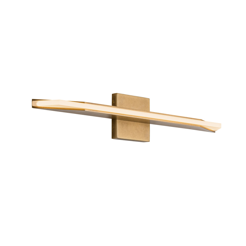 Tachi 25-in Vintage Brass LED Vanity Light by KUZCO