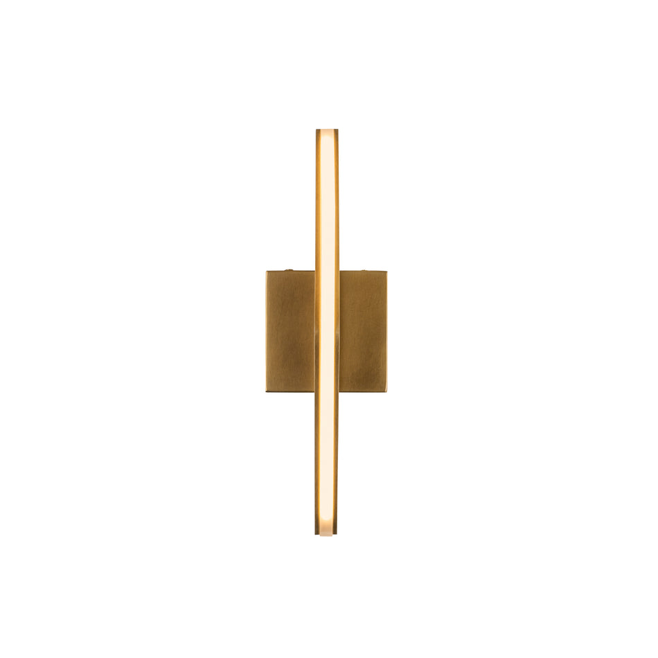 Tachi 4-in Vintage Brass LED Wall Sconce by KUZCO