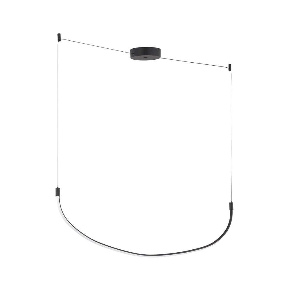 Talis 36-in Black LED Linear Pendant by KUZCO
