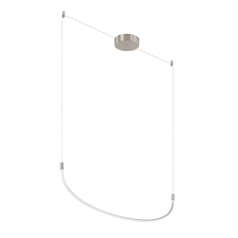 Talis 48-in Brushed Nickel LED Linear Pendant by KUZCO