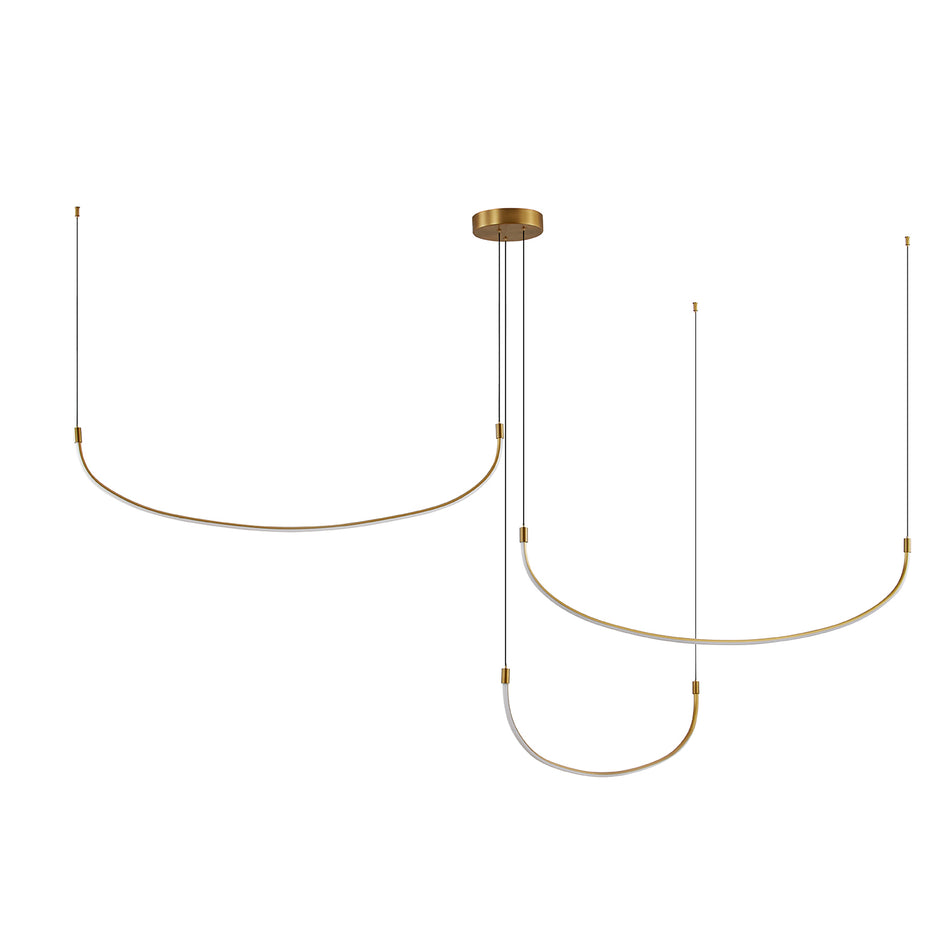 Talis 70-in Brushed Gold LED Multi Pendant
