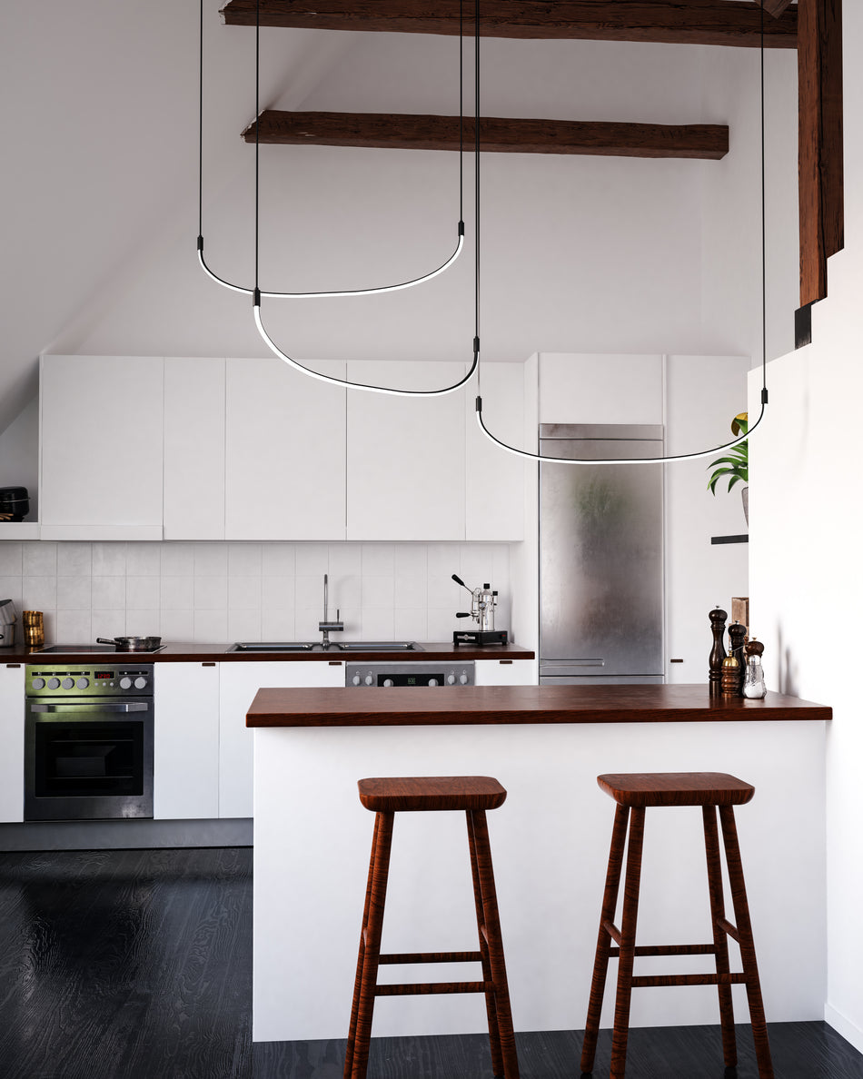 Talis 70-in Black LED Multi Pendant by KUZCO