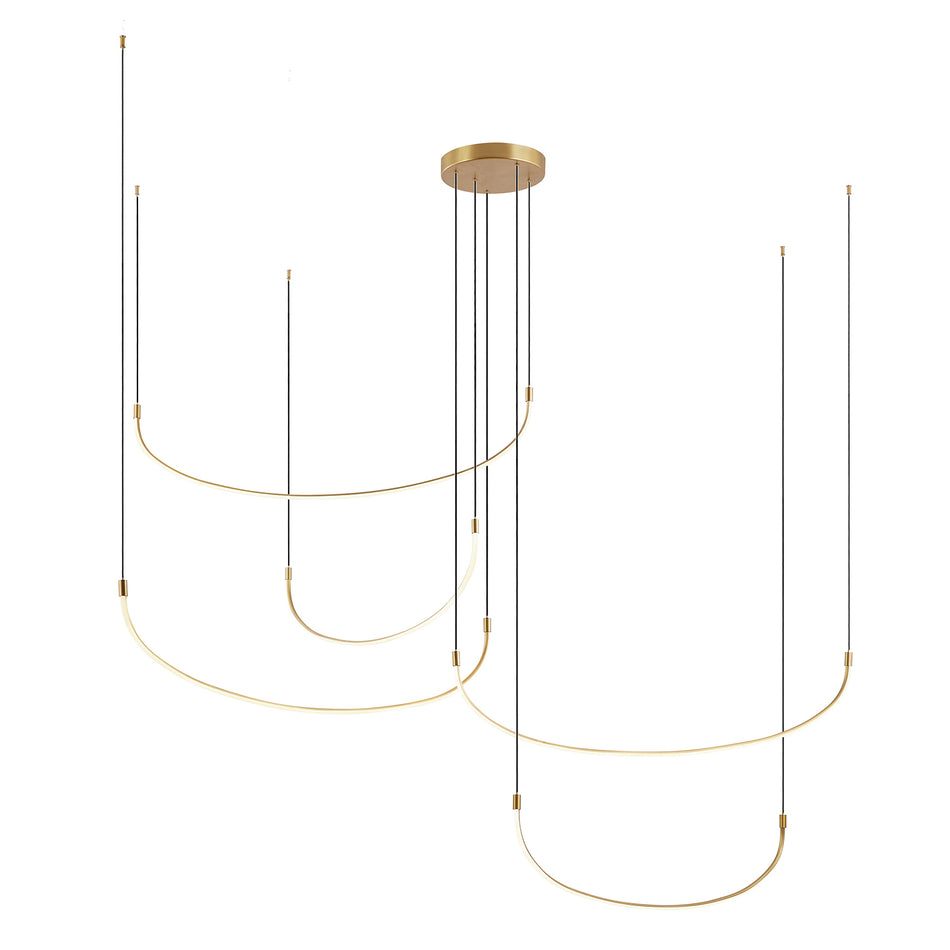 Talis 90-in Brushed Gold LED Multi Pendant
