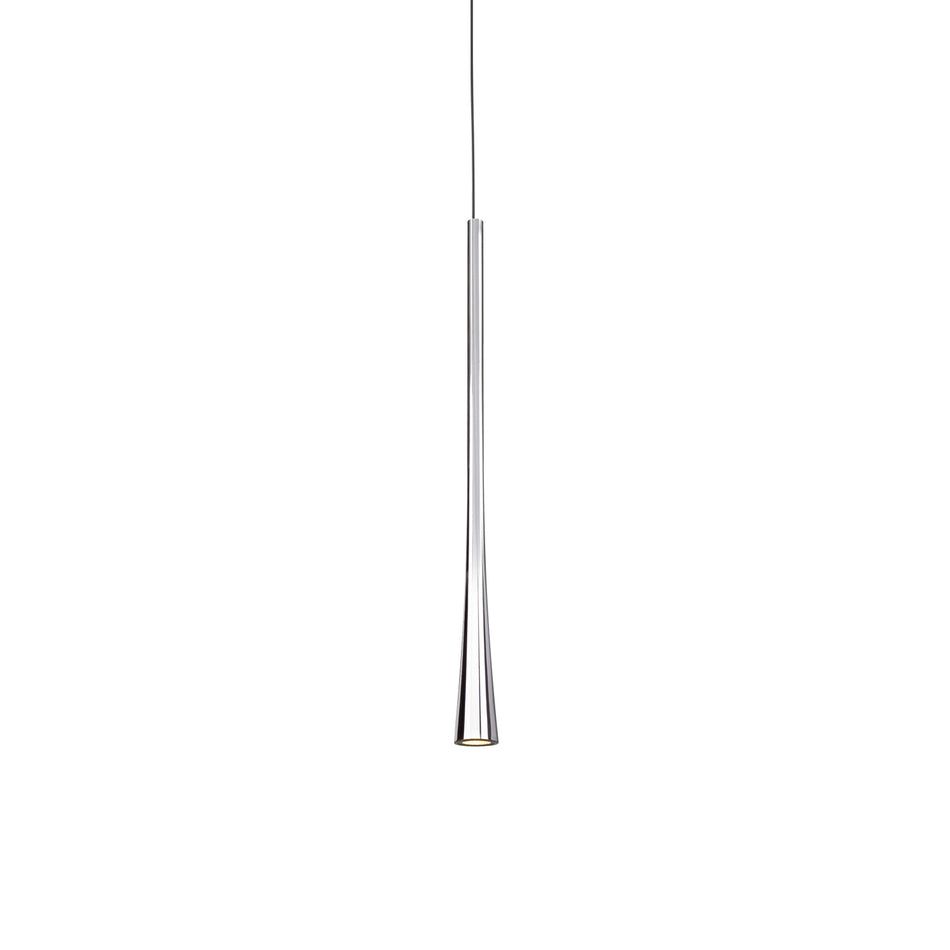 Taper 16-in Chrome LED Pendant by KUZCO