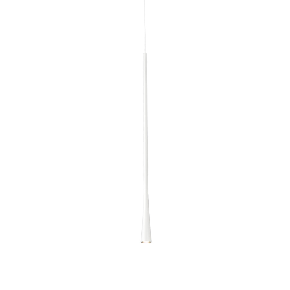 Taper 24-in White LED Pendant by KUZCO