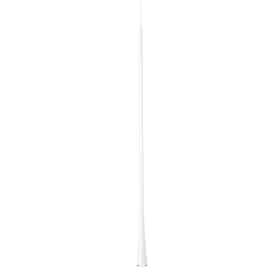 Taper 32-in White LED Pendant by KUZCO