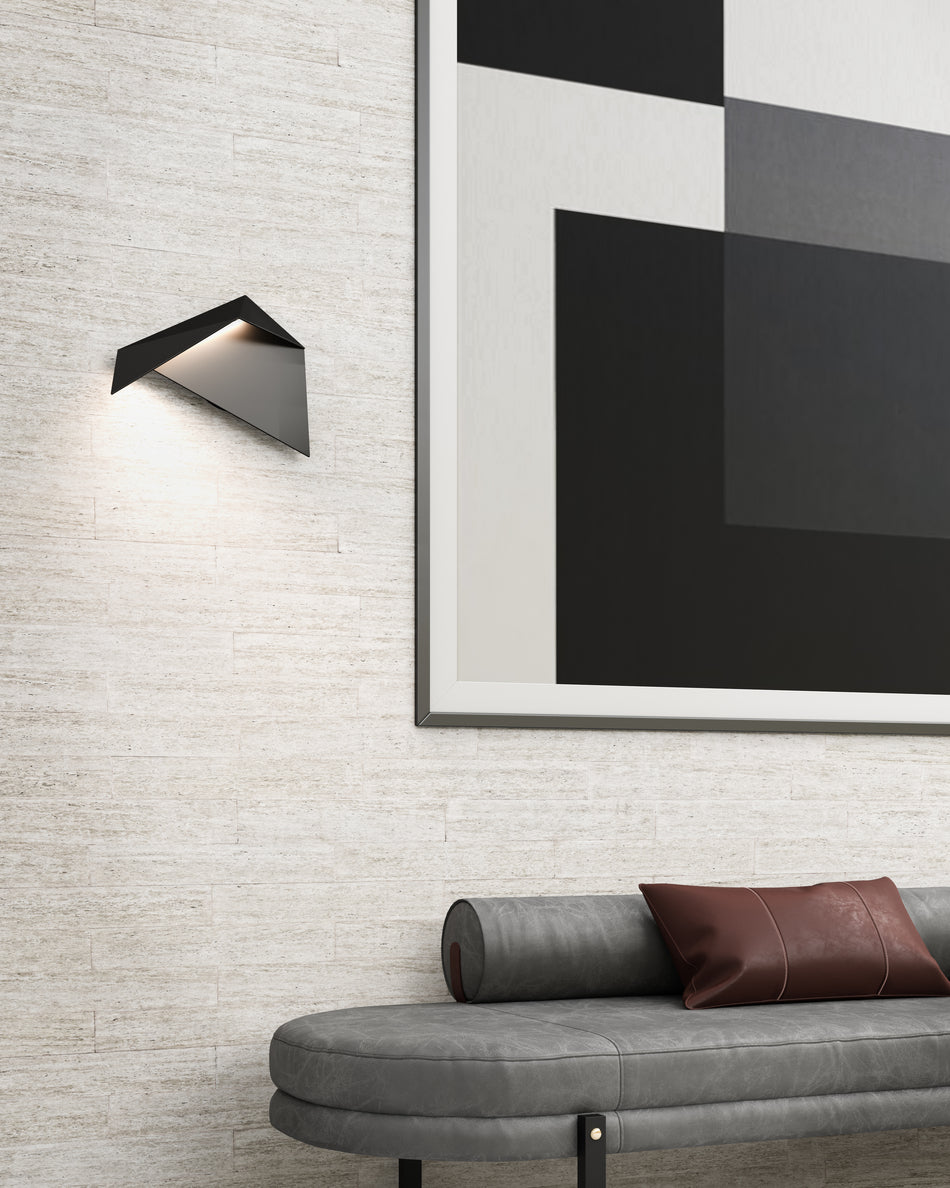 Taro 10-in Black LED Wall Sconce by KUZCO