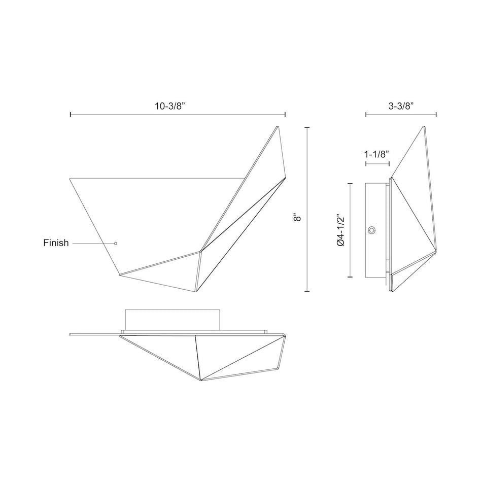 Taro 10-in White LED Wall Sconce by KUZCO