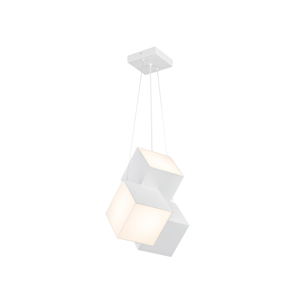 Tetra 16-in White LED Pendant by KUZCO