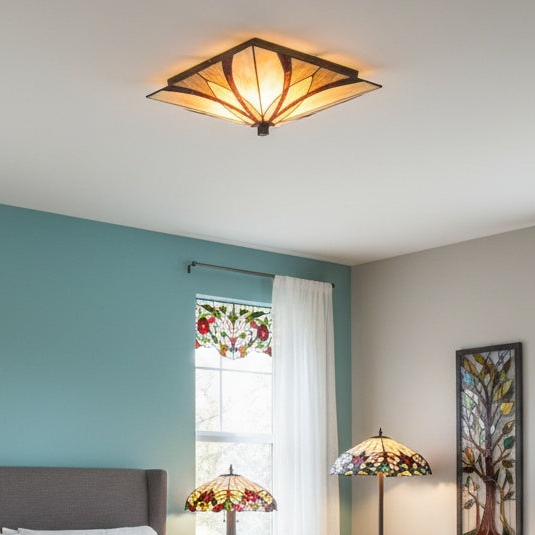 Asheville 2 Light 15 inch Valiant Bronze Flush Mount Ceiling Light