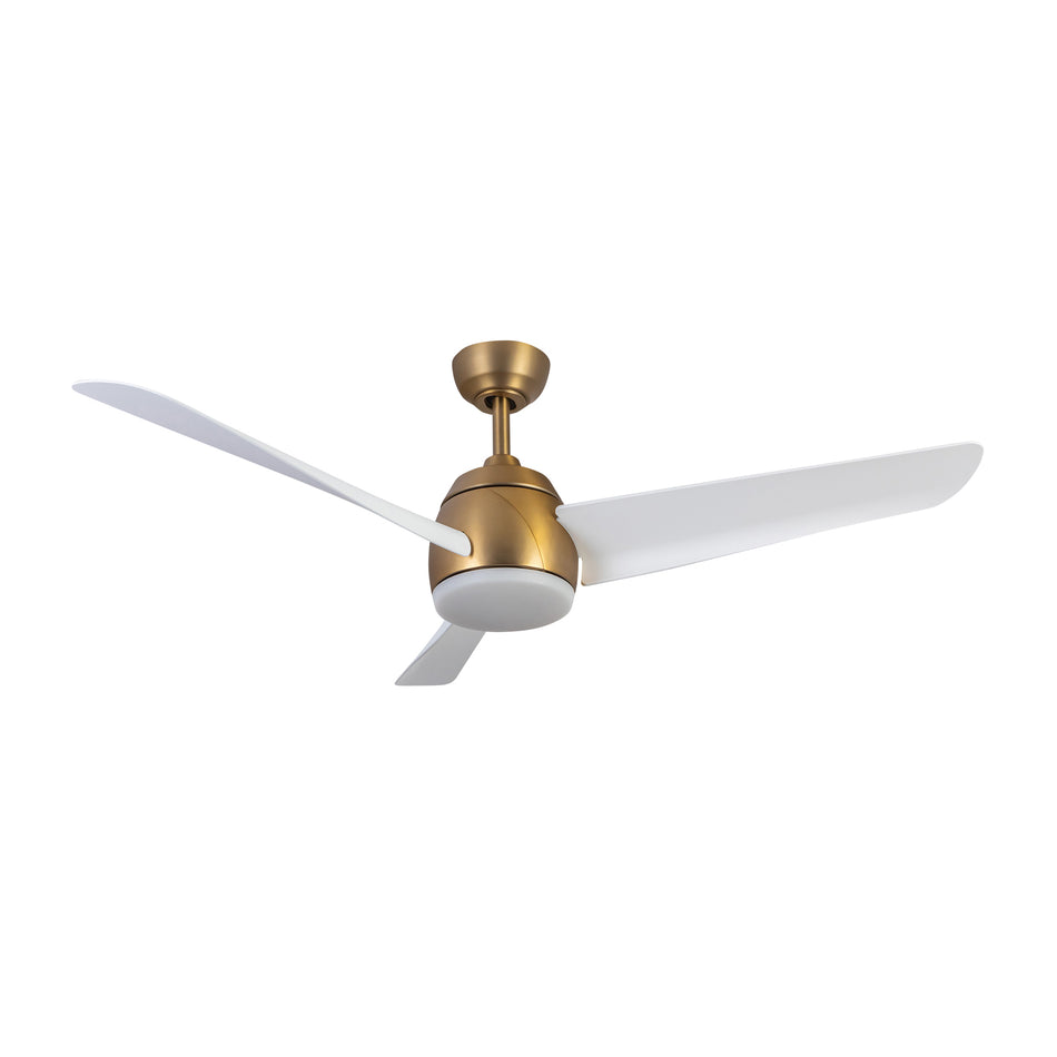 Thalia 54-in Brushed Gold/Matte White LED Ceiling Fan by KUZCO