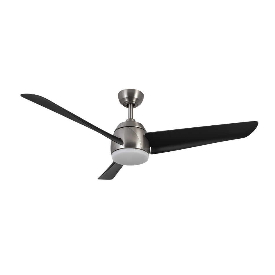 Thalia 54-in Brushed Nickel/Matte Black LED Ceiling Fan by KUZCO