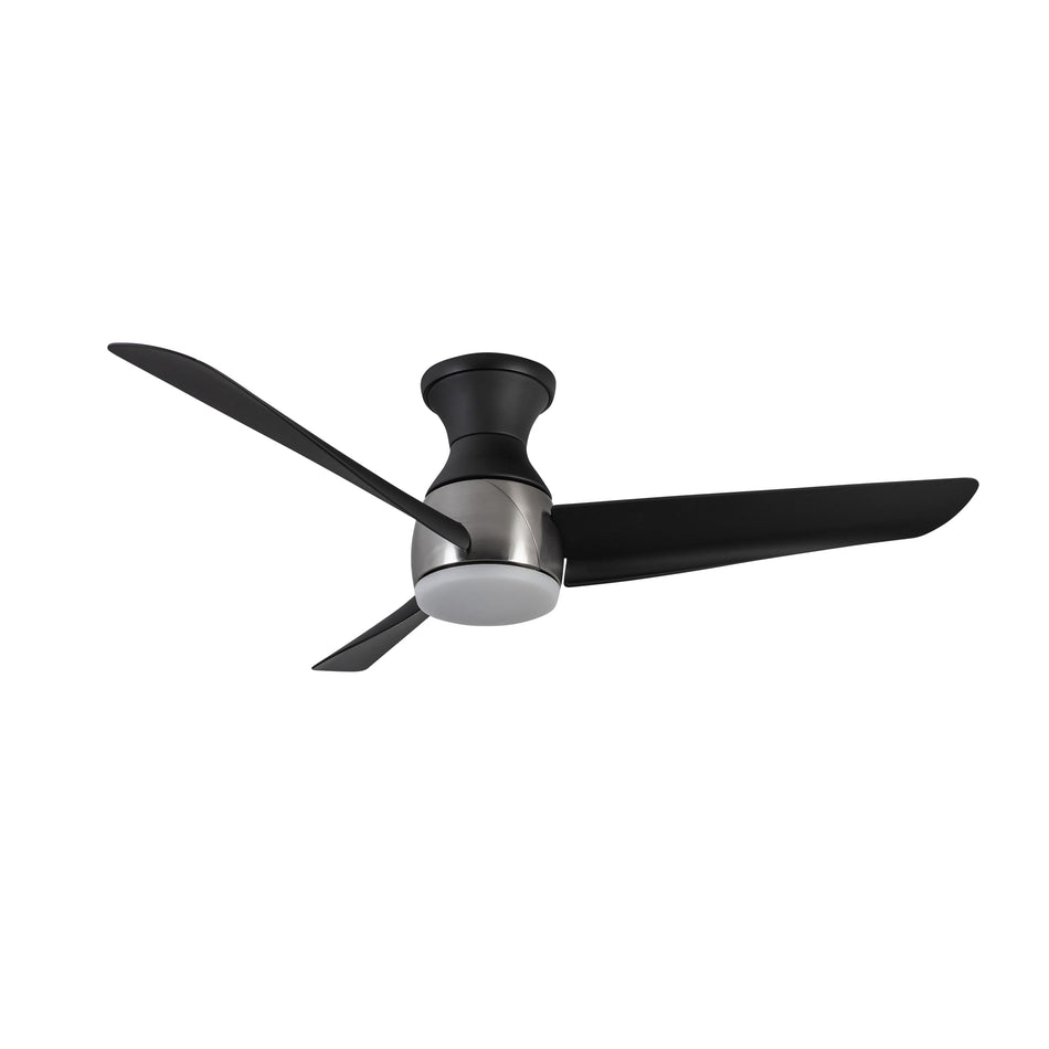 Thalia 54-in Brushed Nickel/Matte Black LED Hugger Fan by KUZCO