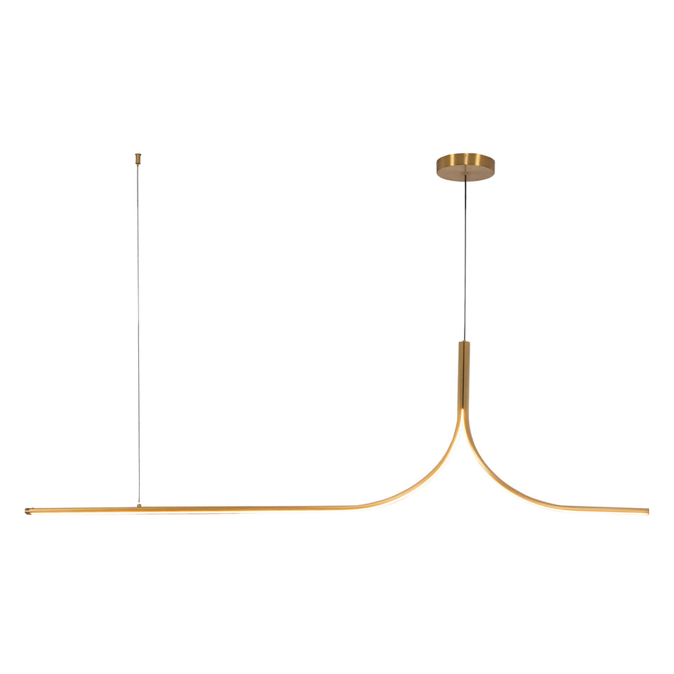 Thread 5-ft Gold dimmable LED Linear Pendant with Remote Driver