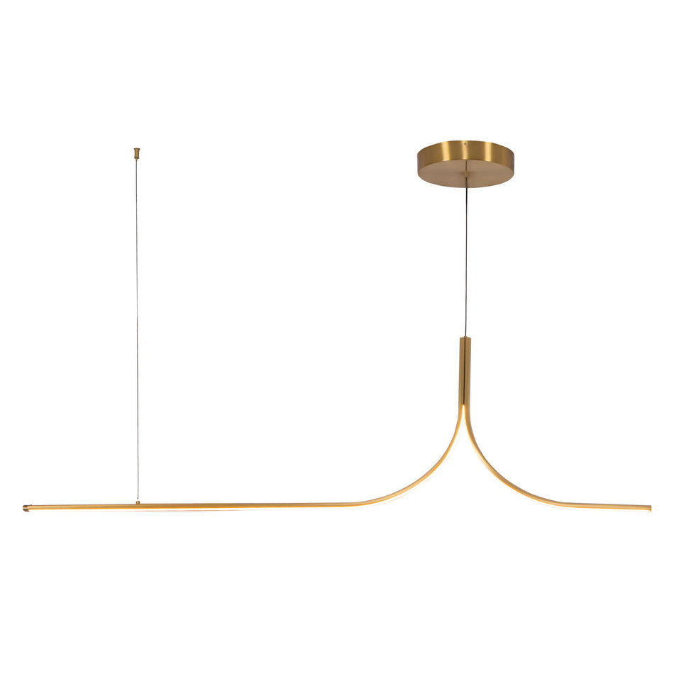 Thread 5-ft Gold dimmable LED Linear Pendant