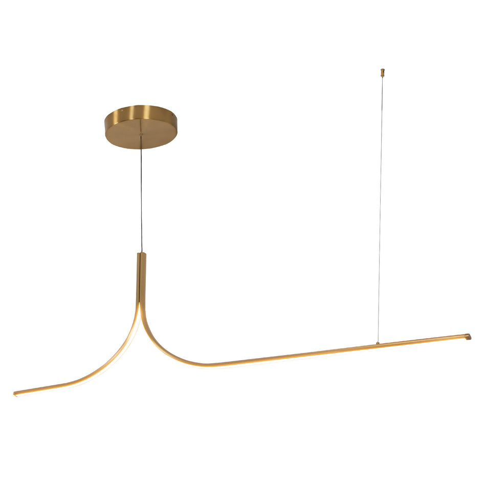 Thread 5-ft Gold dimmable LED Linear Pendant