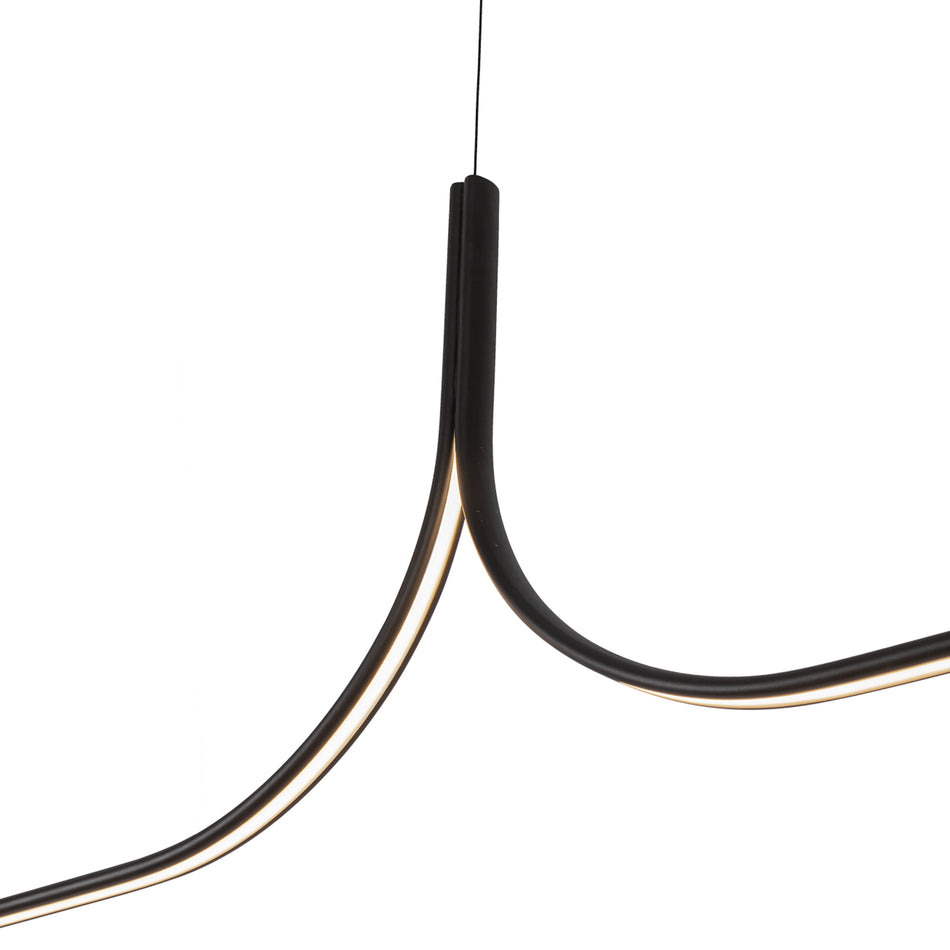 Thread 5-ft Black LED Linear Pendant by KUZCO