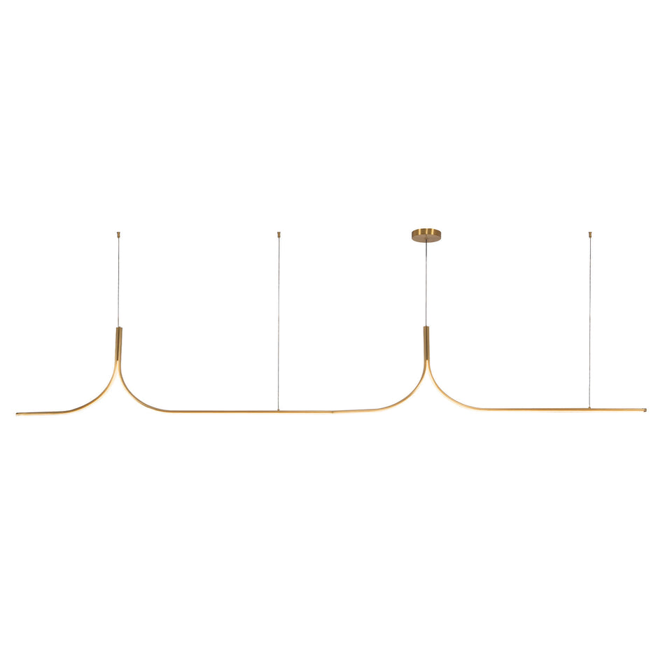 Thread 10-ft Gold dimmable LED Linear Pendant with Remote Driver