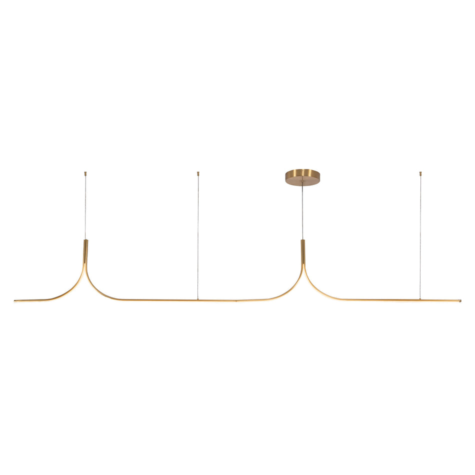 Thread 10-ft Gold dimmable LED Linear Pendant