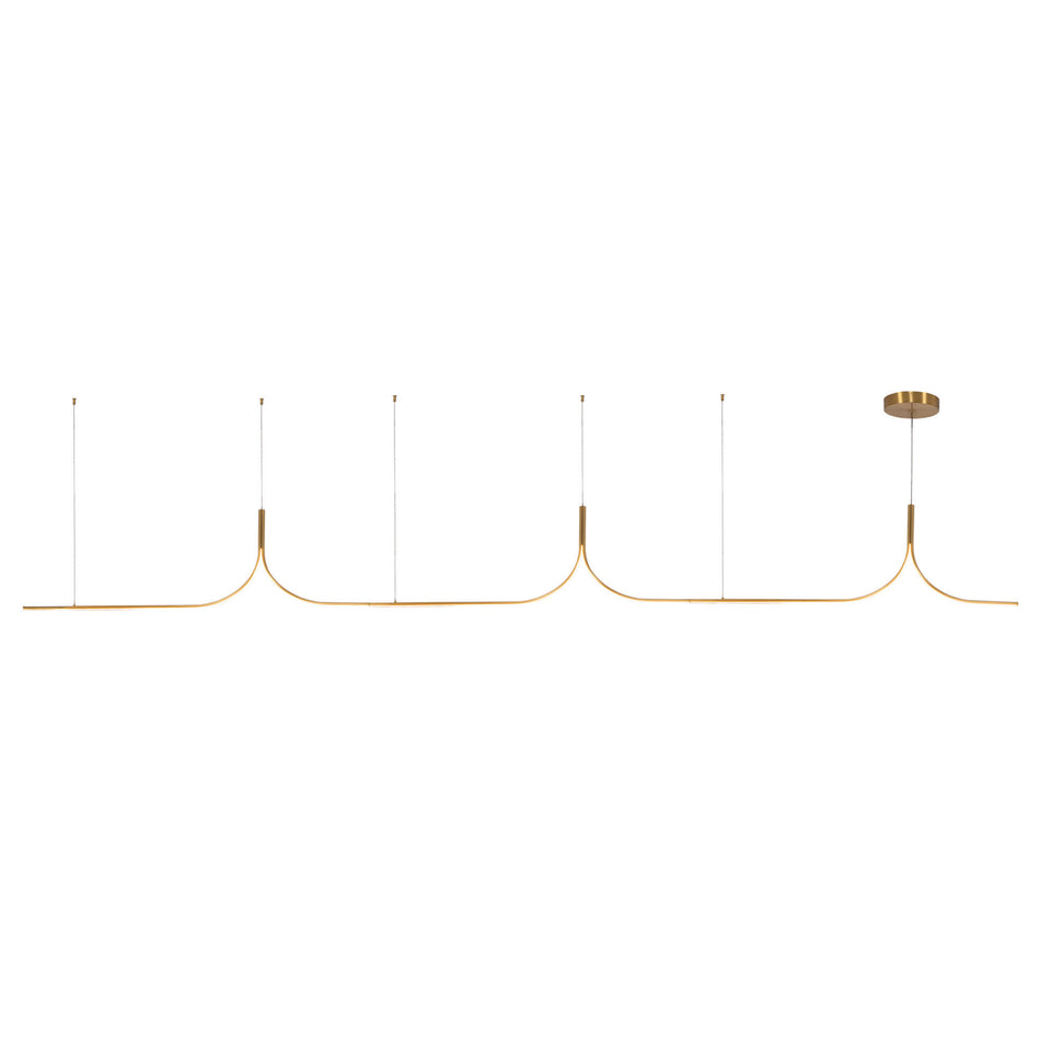 Thread 15-ft Gold dimmable LED Linear Pendant