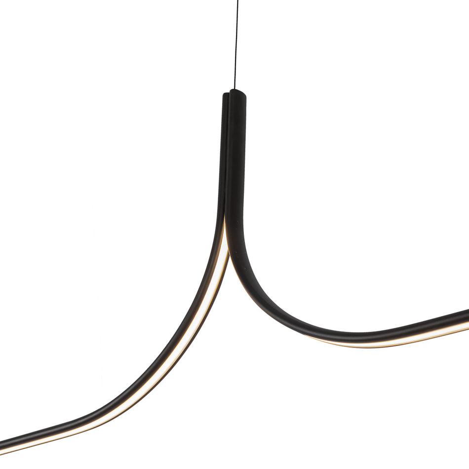 Thread 15-ft Black LED Linear Pendant by KUZCO