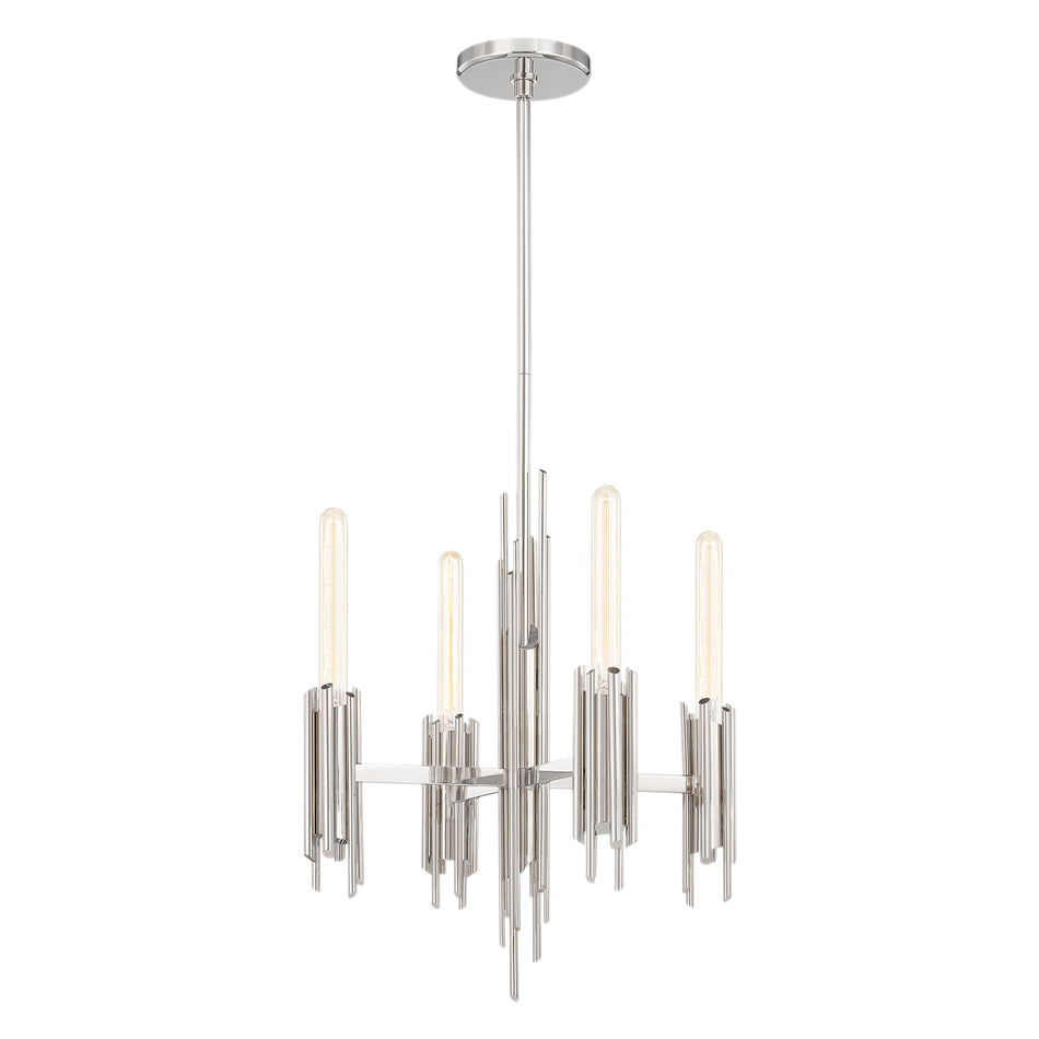Torres 19-in Polished Nickel 4 Lights Chandeliers