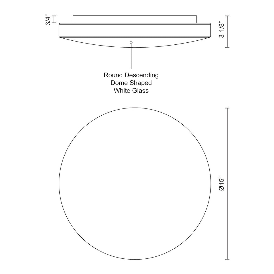 Trafalgar 15-in White LED Flush Mount by KUZCO