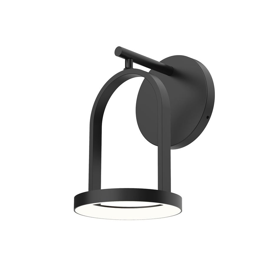 Trek 5-in Black LED Exterior Wall Sconce by KUZCO